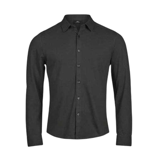 Black - Front - Tee Jays Mens Luxury Stretch Tailored Shirt
