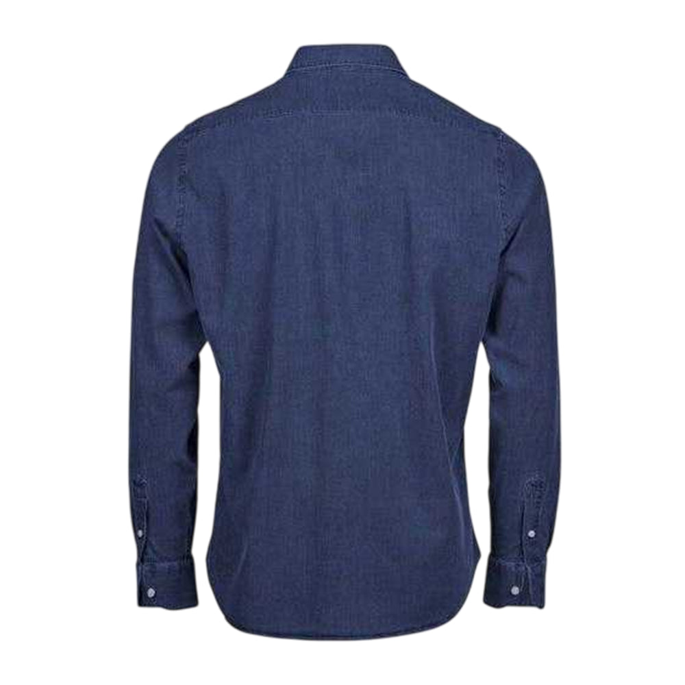 Blue Denim - Back - Tee Jays Mens Denim Shirt