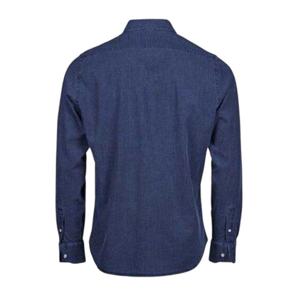 Blue Denim - Back - Tee Jays Mens Denim Shirt