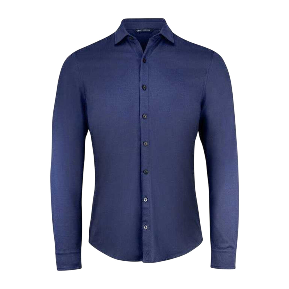Dark Navy - Front - Cutter & Buck Mens Advantage Shirt