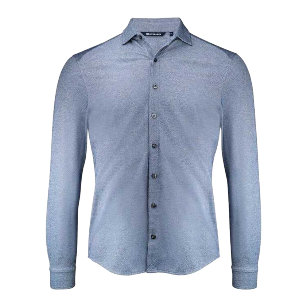 Indigo-Melange - Front - Cutter & Buck Mens Advantage Shirt