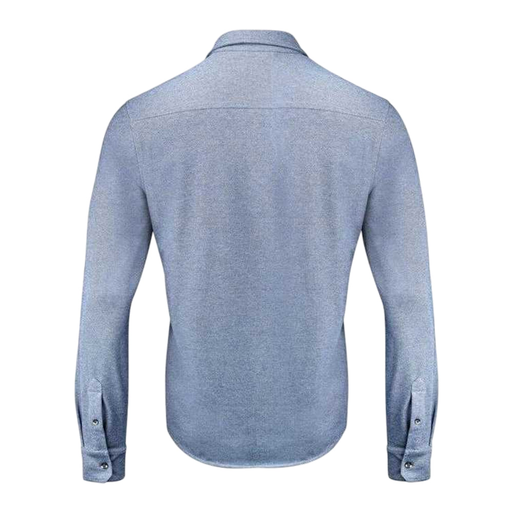 Indigo-Melange - Back - Cutter & Buck Mens Advantage Shirt