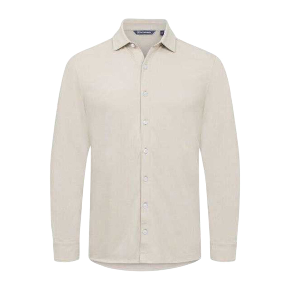 Beige - Front - Cutter & Buck Mens Advantage Shirt