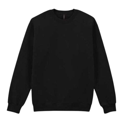 Pitch Black - Front - Gildan Mens Hammer Maxweight Crew Neck Sweatshirt