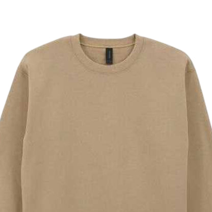 Tan - Back - Gildan Mens Hammer Maxweight Crew Neck Sweatshirt