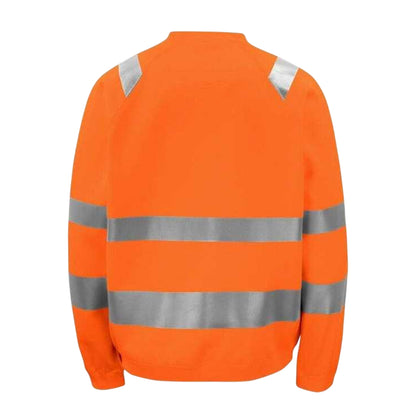 Orange - Back - Projob Mens Prio 6106 Sweatshirt