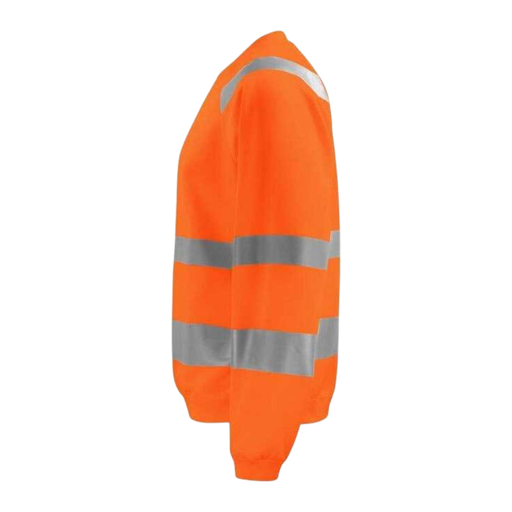 Orange - Side - Projob Mens Prio 6106 Sweatshirt