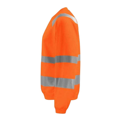 Orange - Side - Projob Mens Prio 6106 Sweatshirt