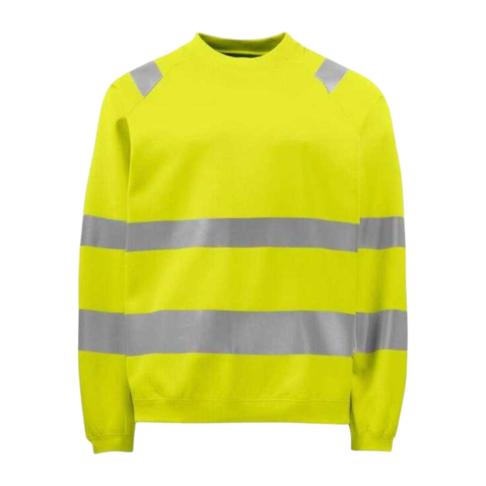 Yellow - Front - Projob Mens Prio 6106 Sweatshirt
