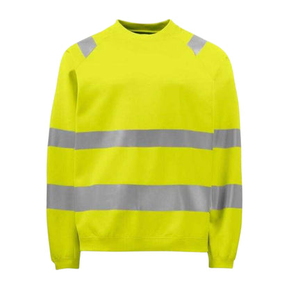 Yellow - Front - Projob Mens Prio 6106 Sweatshirt
