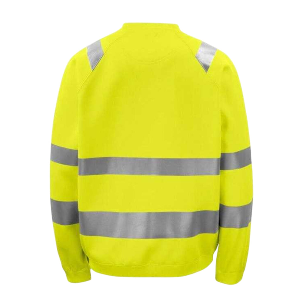 Yellow - Back - Projob Mens Prio 6106 Sweatshirt