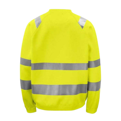 Yellow - Back - Projob Mens Prio 6106 Sweatshirt