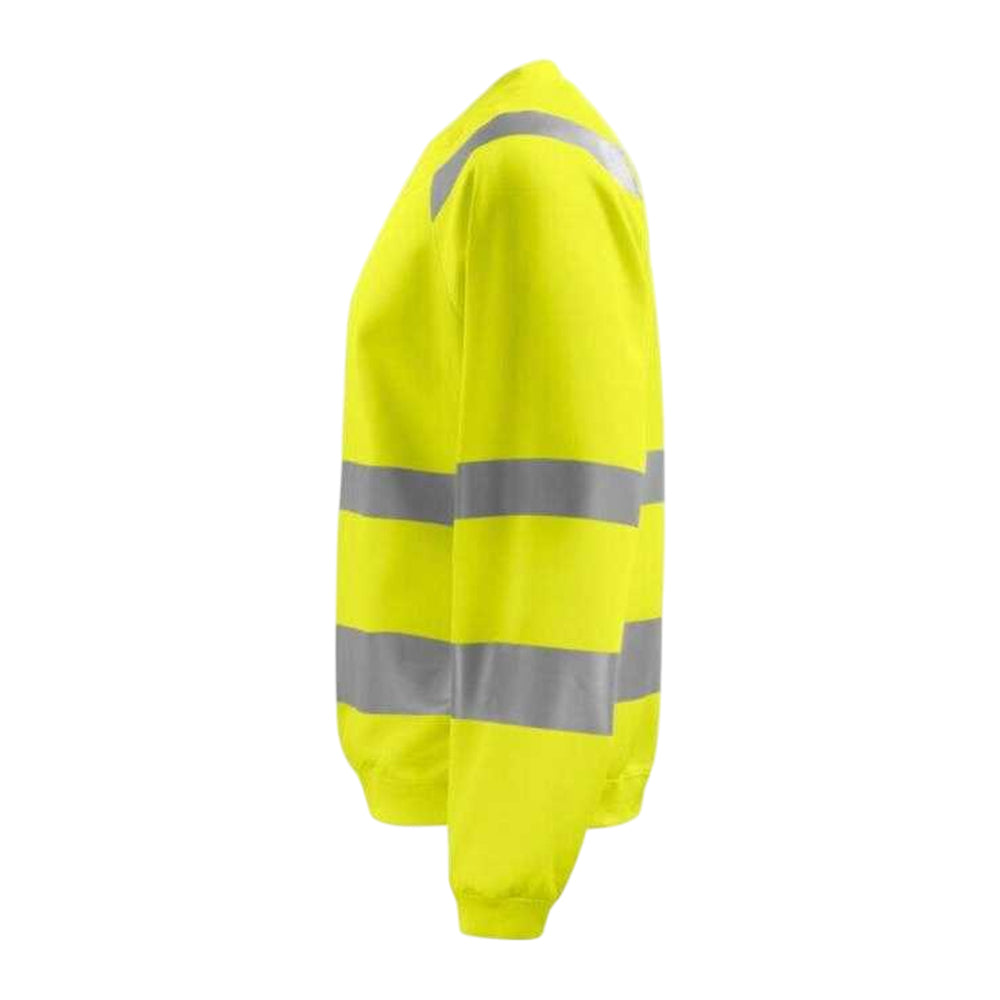 Yellow - Side - Projob Mens Prio 6106 Sweatshirt