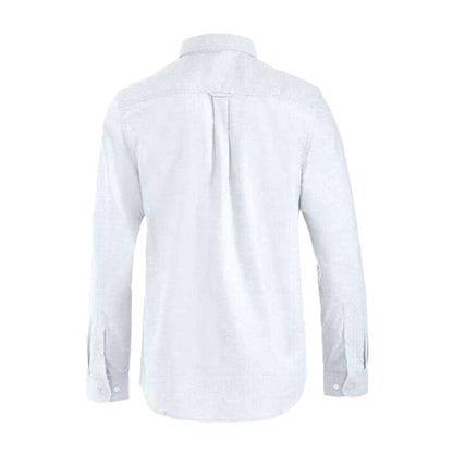White - Back - Clique Mens Oxford Long-Sleeved Shirt