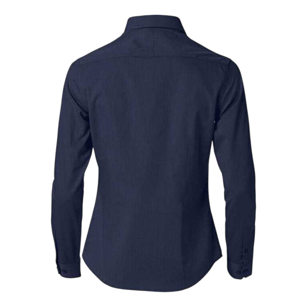 Dark Navy - Back - Clique Womens-Ladies Clare Fitted Shirt