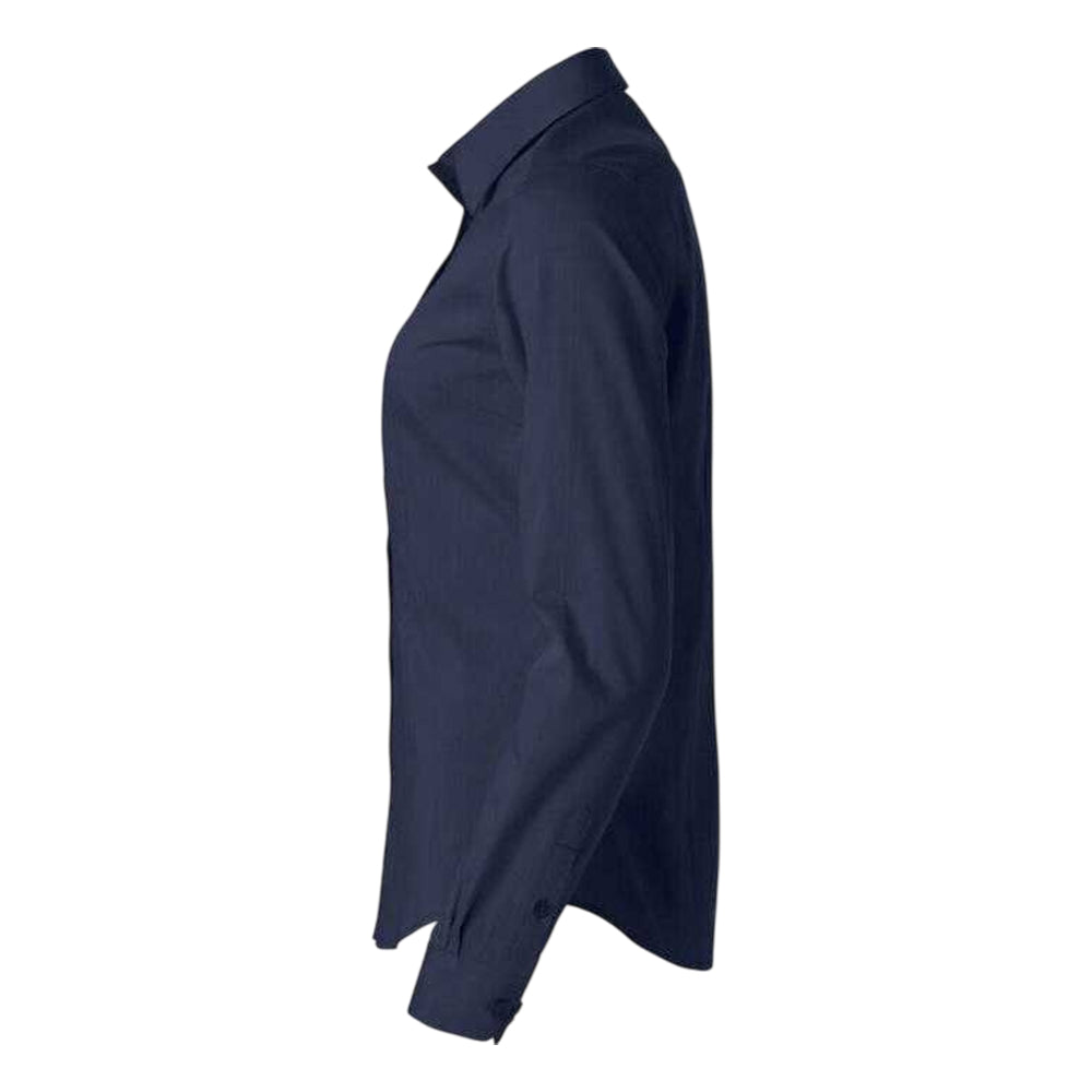 Dark Navy - Side - Clique Womens-Ladies Clare Fitted Shirt