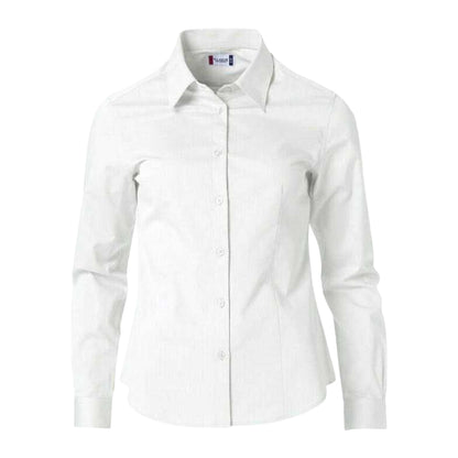 White - Front - Clique Womens-Ladies Clare Fitted Shirt
