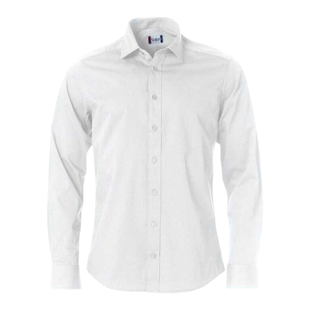 White - Front - Clique Mens Clark Regular Shirt