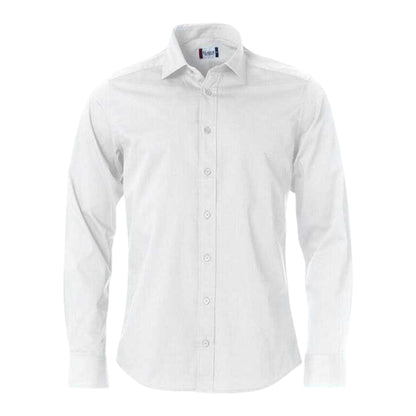 White - Front - Clique Mens Clark Regular Shirt
