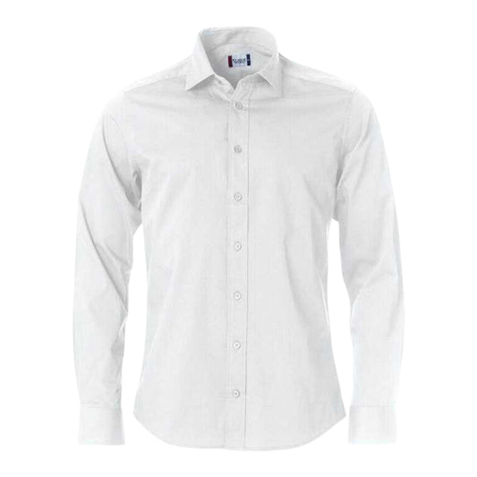 White - Front - Clique Mens Clark Regular Shirt