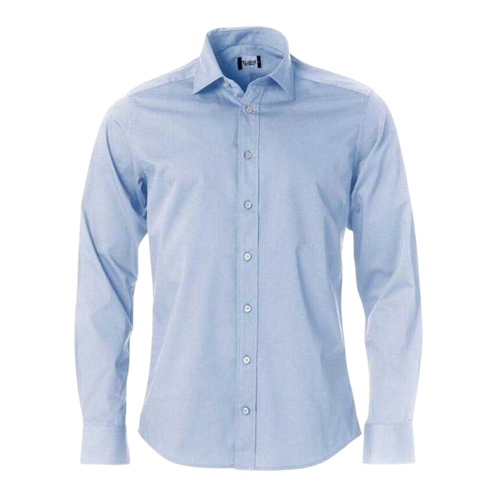 Light Blue - Front - Clique Mens Clark Regular Shirt
