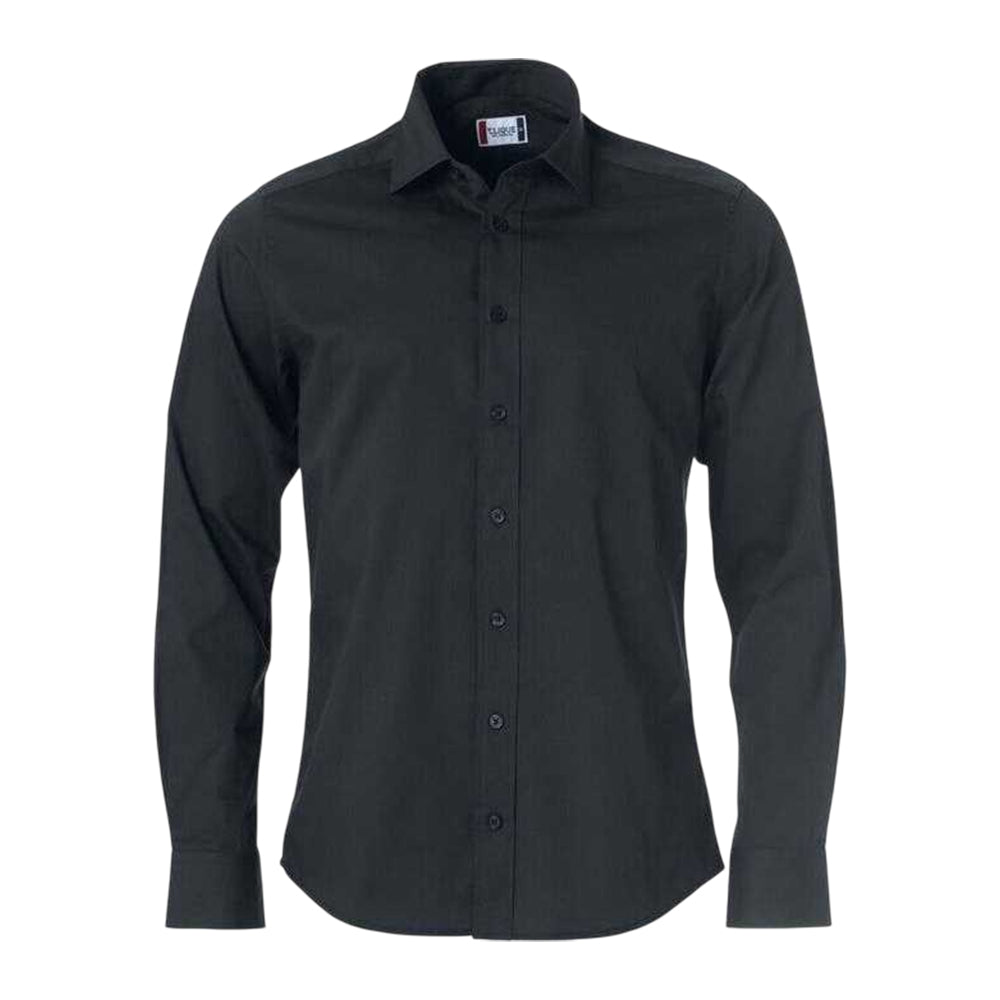 Black - Front - Clique Mens Clark Regular Shirt