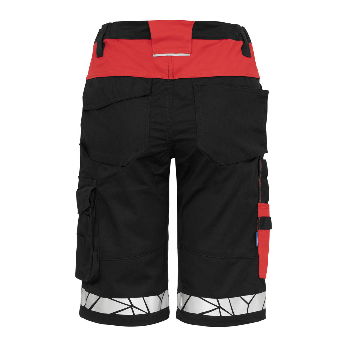 Black-Red - Back - Projob Womens-Ladies Progression 7514 Work Shorts