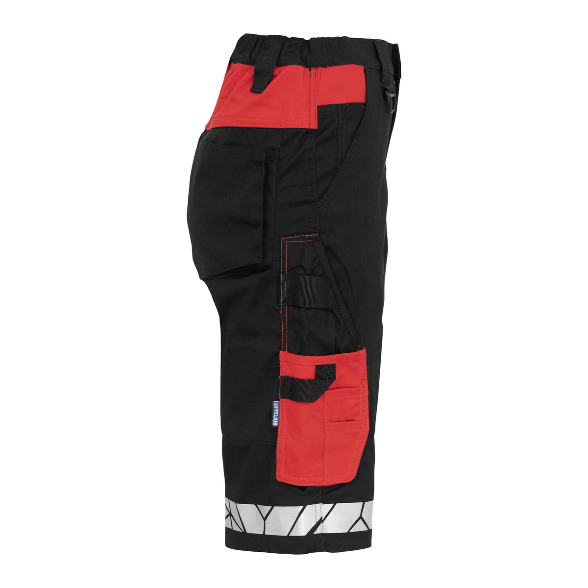 Black-Red - Lifestyle - Projob Womens-Ladies Progression 7514 Work Shorts