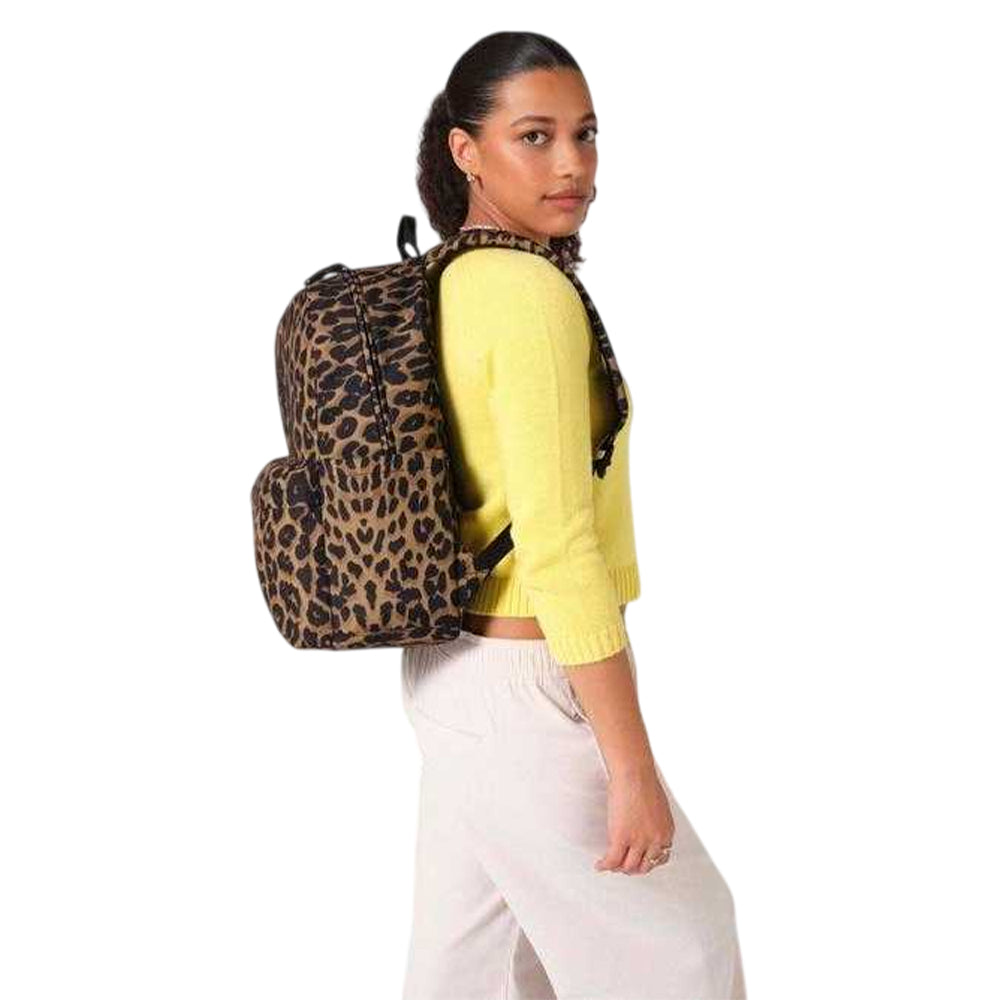 Leopard - Side - Bagbase Leopard Print Backpack