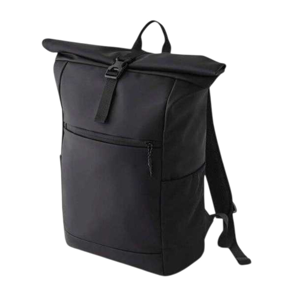 Black - Back - Bagbase Athlux Roll Up Backpack