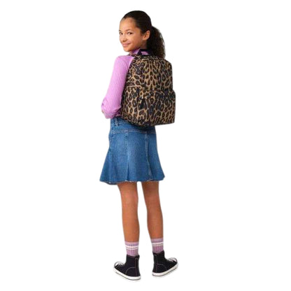 Leopard - Side - Bagbase Leopard Print Recycled Polyester Mini Backpack