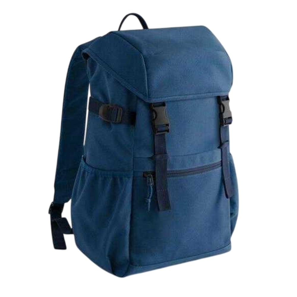 Steel Blue - Front - Bagbase Ramble Recycled Polyester Backpack