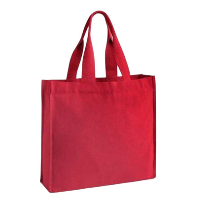 Scarlet Red - Front - Westford Mill Chevron Tote Bag
