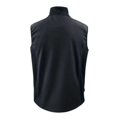 Black - Back - Projob Mens Prio 3702 Two Tone Softshell Gilet