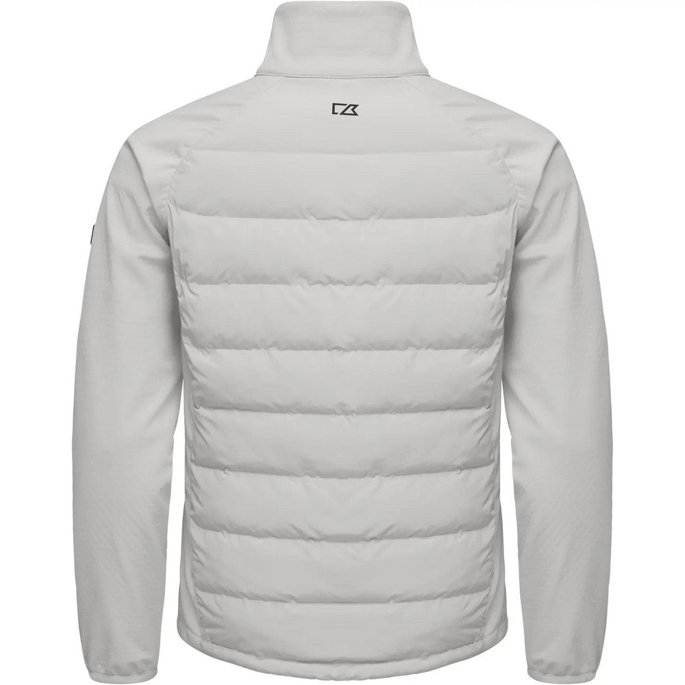 Silver - Back - Cutter & Buck Mens Oak Harbor Puffer Jacket
