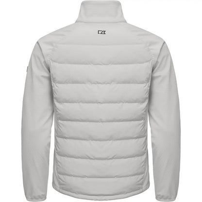 Silver - Back - Cutter & Buck Mens Oak Harbor Puffer Jacket