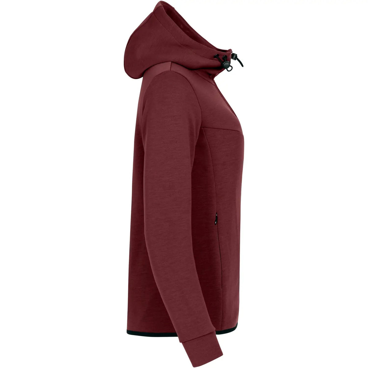 Burgundy - Side - Clique Womens-Ladies Hayden Hooded Jacket