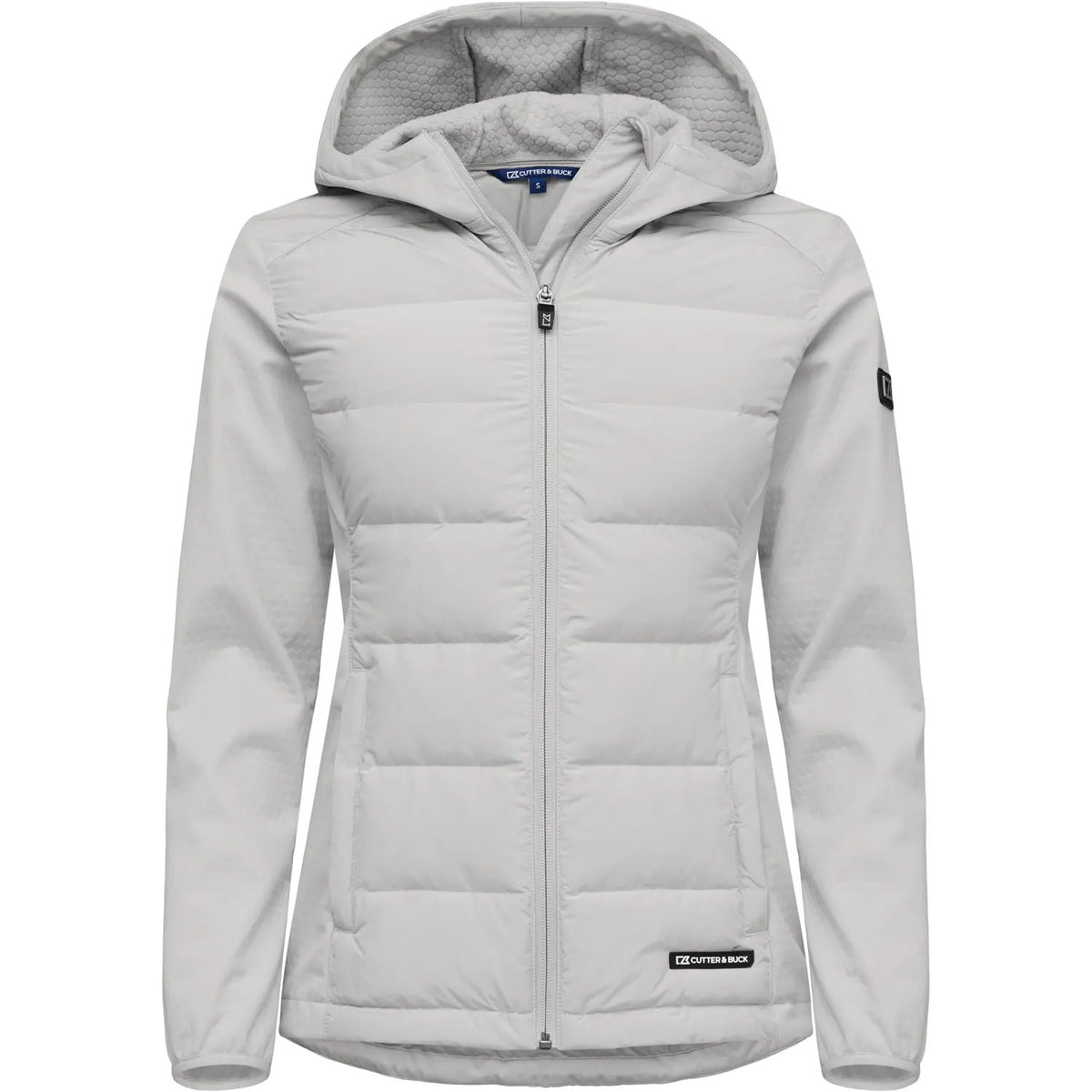 Silver - Front - Cutter & Buck Womens-Ladies Oak Harbor Hooded Jacket