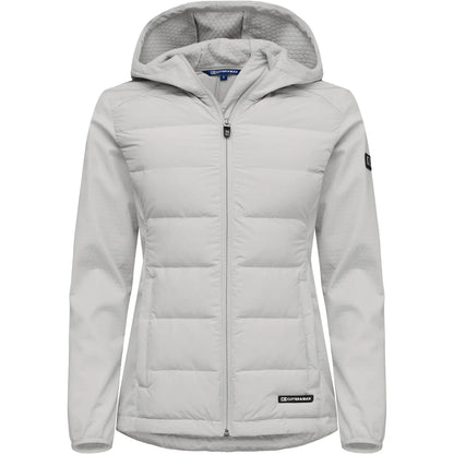 Silver - Front - Cutter & Buck Womens-Ladies Oak Harbor Hooded Jacket