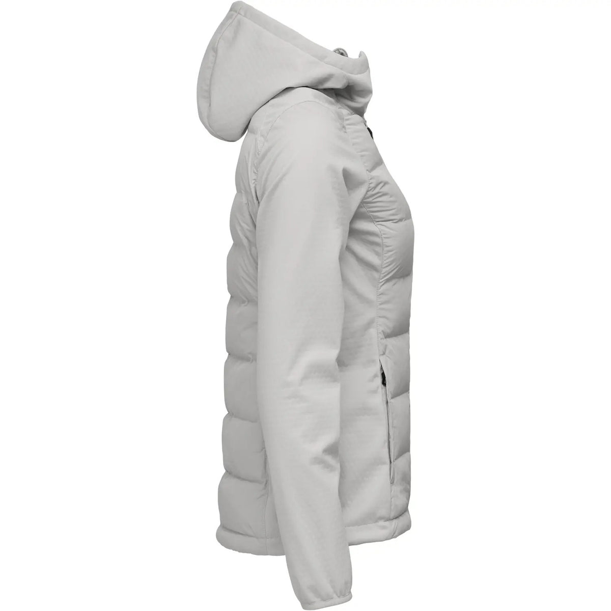 Silver - Side - Cutter & Buck Womens-Ladies Oak Harbor Hooded Jacket