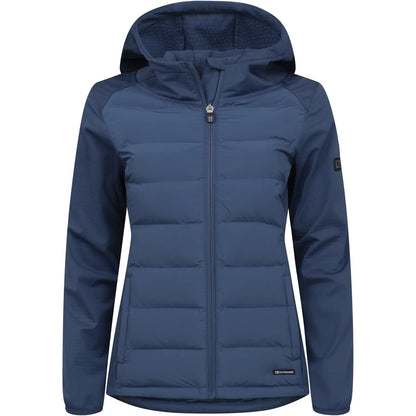Ensign Blue - Front - Cutter & Buck Womens-Ladies Oak Harbor Hooded Jacket