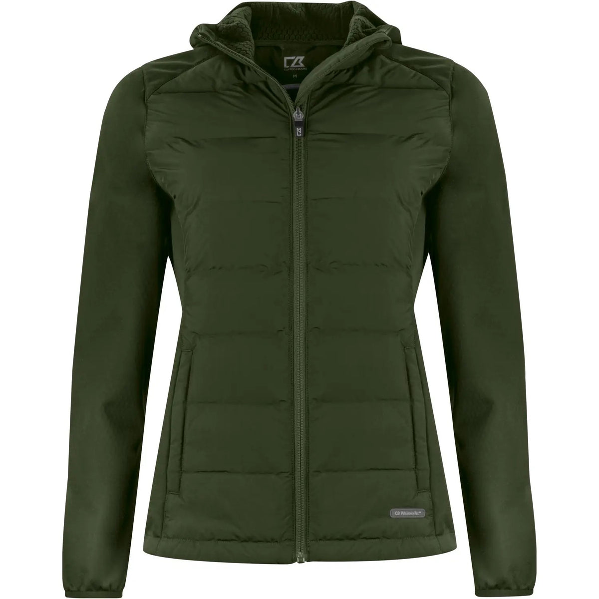 Ivy Green - Front - Cutter & Buck Womens-Ladies Oak Harbor Hooded Jacket