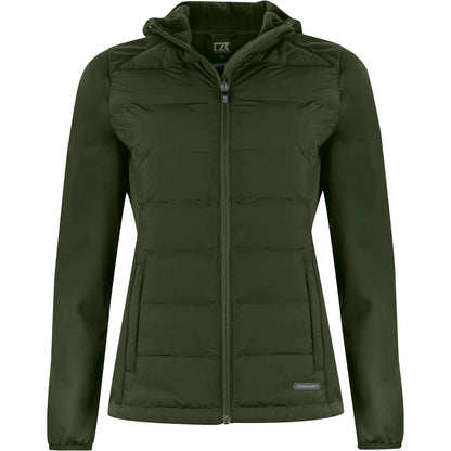 Ivy Green - Front - Cutter & Buck Womens-Ladies Oak Harbor Hooded Jacket