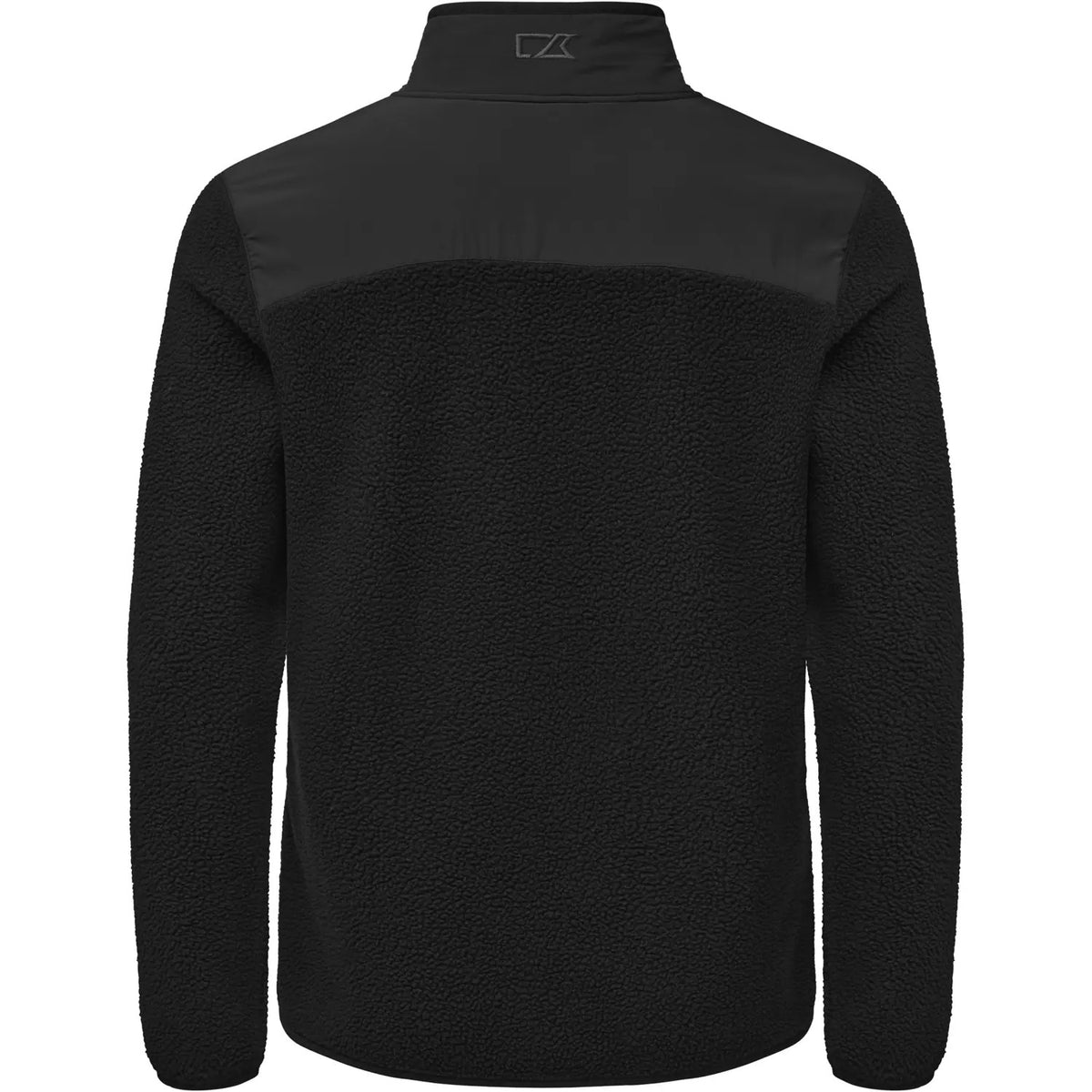 Black - Back - Cutter & Buck Mens Cascade Sherpa Fleece Jacket
