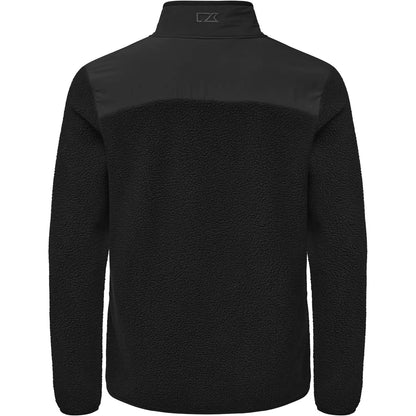 Black - Back - Cutter & Buck Mens Cascade Sherpa Fleece Jacket