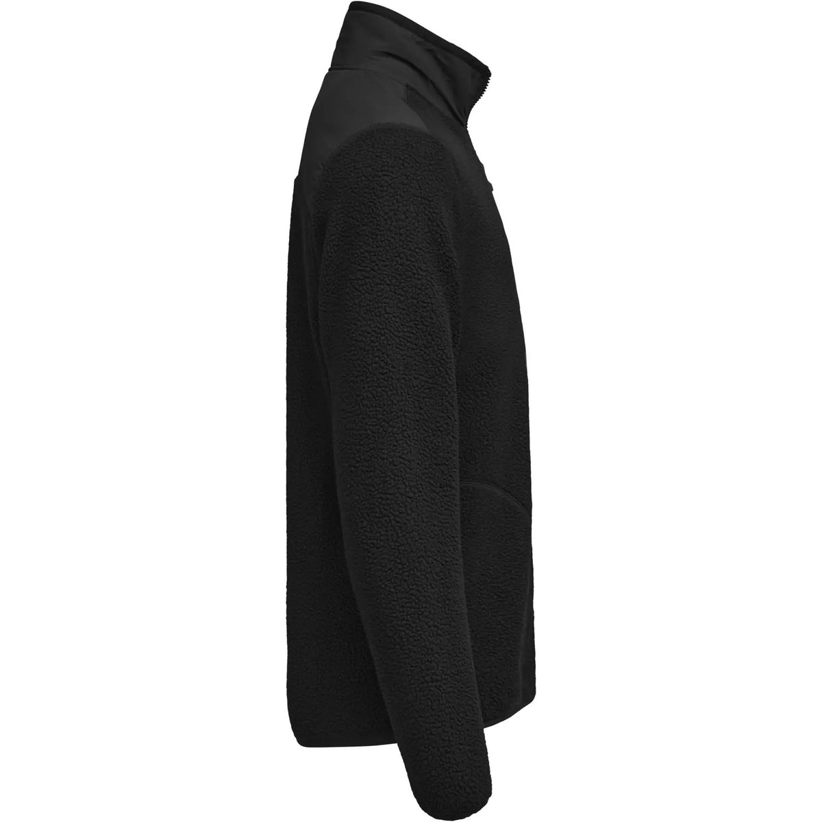 Black - Side - Cutter & Buck Mens Cascade Sherpa Fleece Jacket