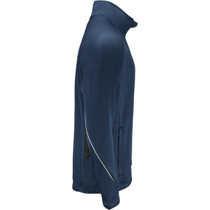 Navy - Side - Projob Mens 3319 Microfleece Fleece Jacket