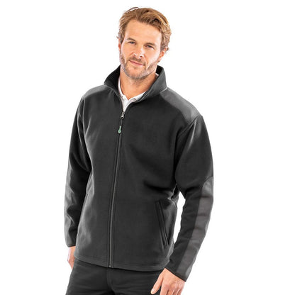 Black - Side - Result Mens Work Guard Heavy Duty Fleece Jacket