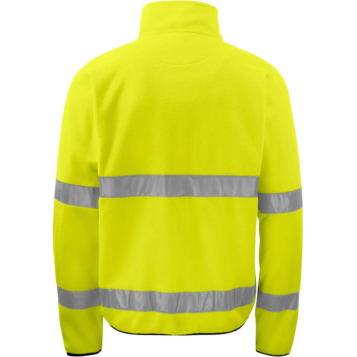 Yellow-Black - Back - Projob Mens Prio 6327 Class 3 Hi-Vis Fleece Jacket