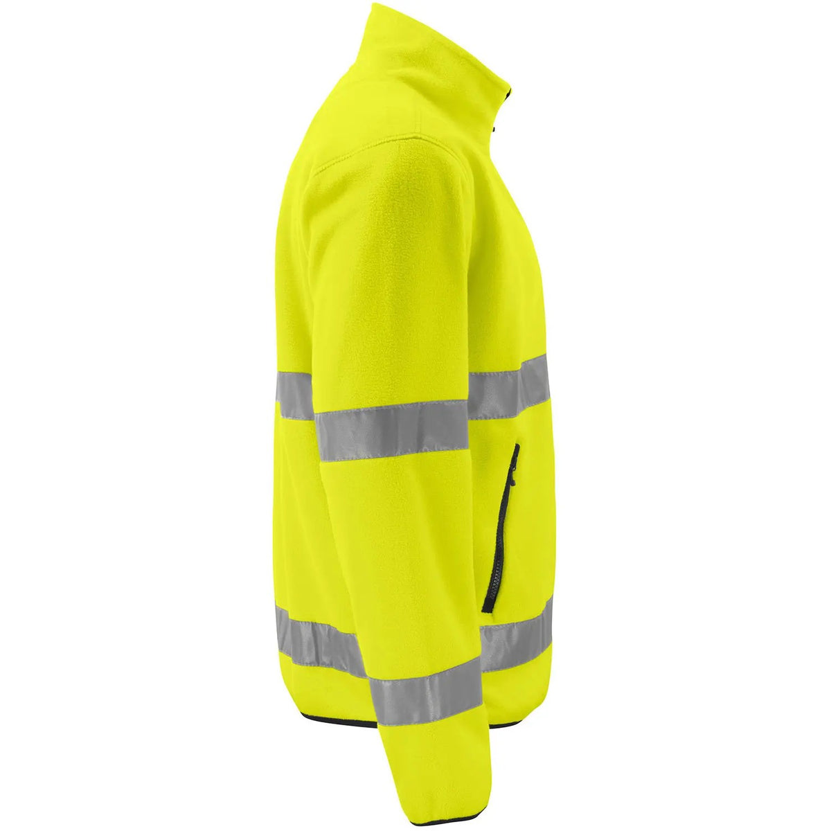 Yellow-Black - Side - Projob Mens Prio 6327 Class 3 Hi-Vis Fleece Jacket